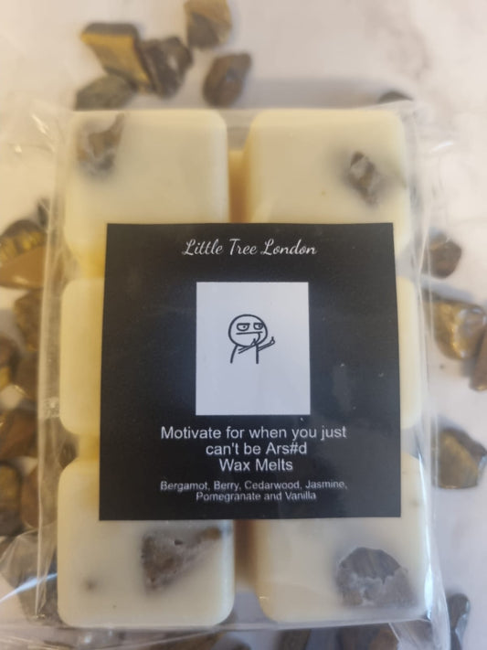 Novelty - Motivate Luxury wax melts with tiger eye crystals chips. Unique wax melts dried Jasmine.  High fragranced, long lasting.